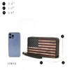 MKF Collection USA Wristlet Wallet for Women's, American Flag Vegan