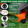 CheeMuii Mower Deck Gauge Wheels with Deck Brackets Kit 4