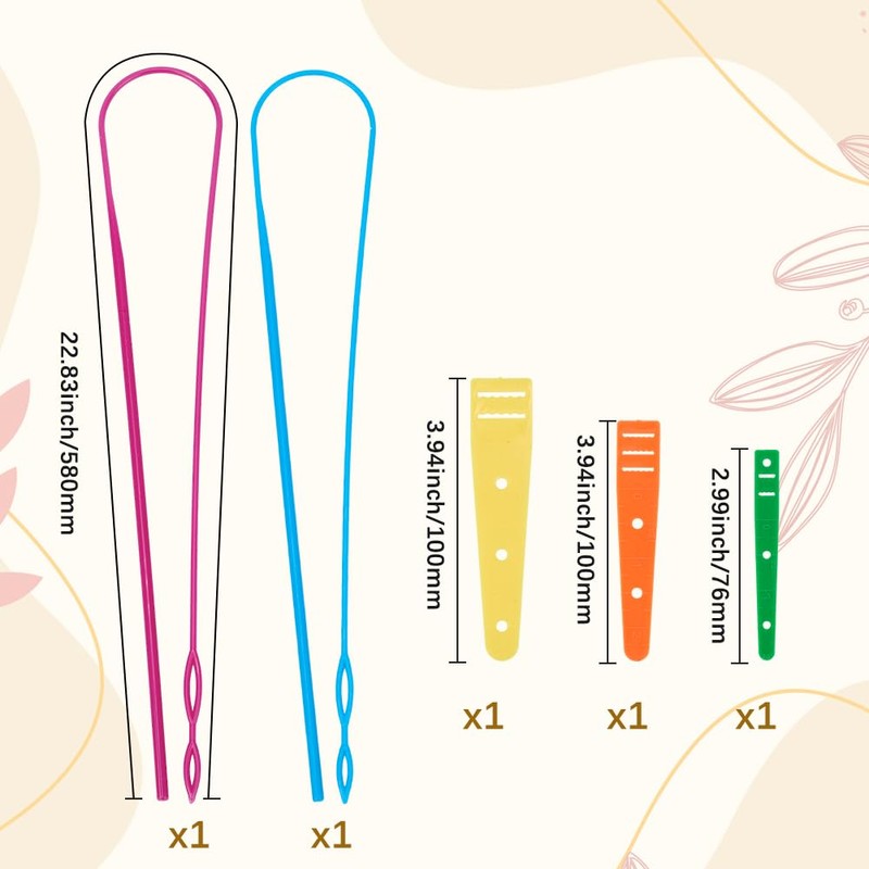 CABODYALS 12Pcs Draw String Clip Sewing Loop Turner Hooks Tool