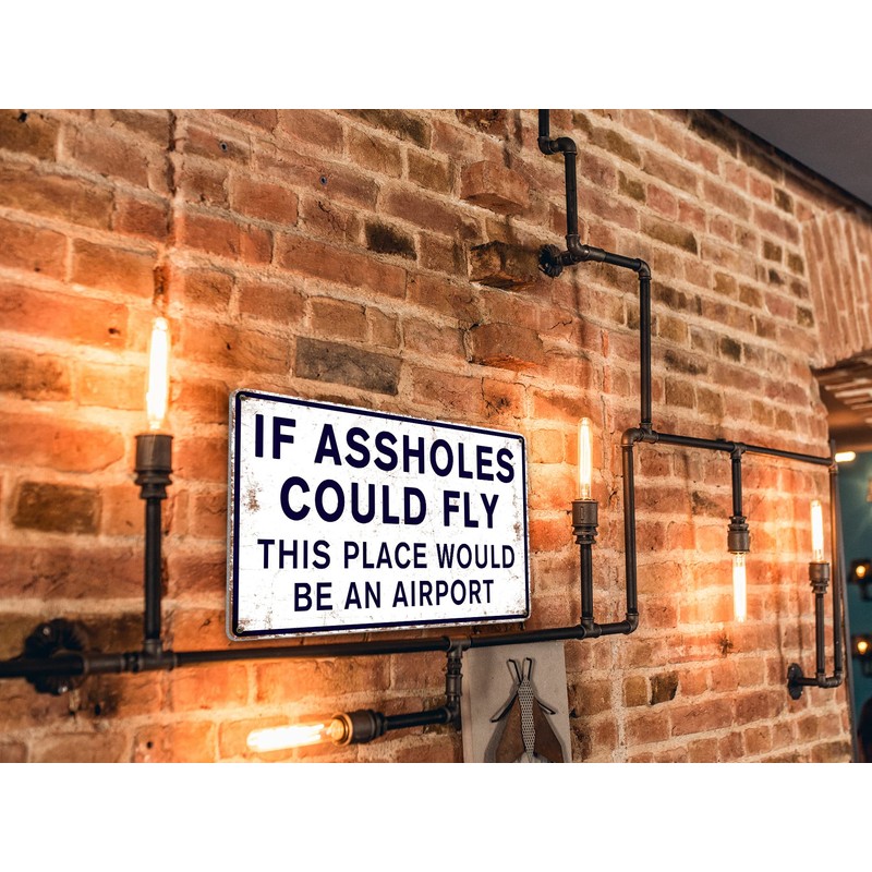 ALREAR Funny Signs Man Cave Decor Garage Home Bar Metal