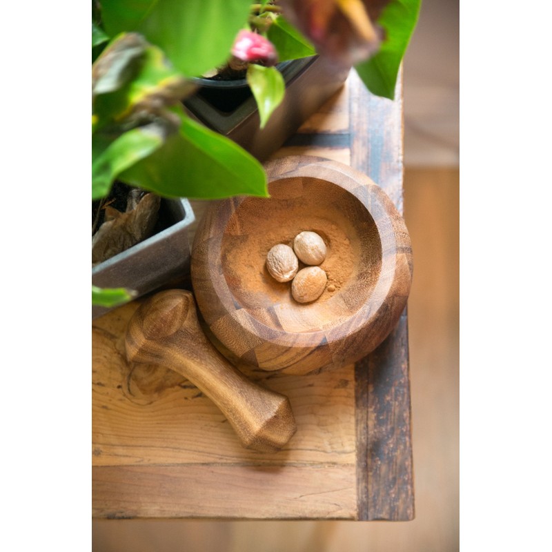 Ironwood Gourmet Olmec Mortar and Pestle, Acacia Wood