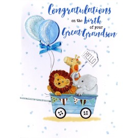 Just To Say New Baby Great-Grandson Greeting Card Second Nature Cards