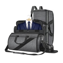 Garment Bag Large Duffel Bag Suit Travel Bag for Travel，Weekend Travel Backpack,Travel Flight Bag with Shoes Pouch for Men Women