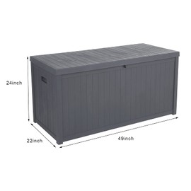 NALLBEIRRAA Outdoor Storage Box, Large Patio Waterproof Deck Storage Box Bench Indoor/Outdoor Storage Bin Container for Patio Cushions, Outdoor Furniture, Garden Tools (Grey21)