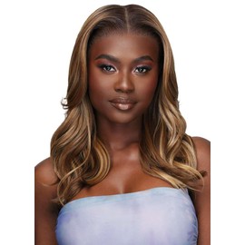 Outre Airtied 100% Fully Hand-Tied Wig - Human Hair Blend - Loose Body Wave 18" (DR4/CALIFORNIA BLONDE)