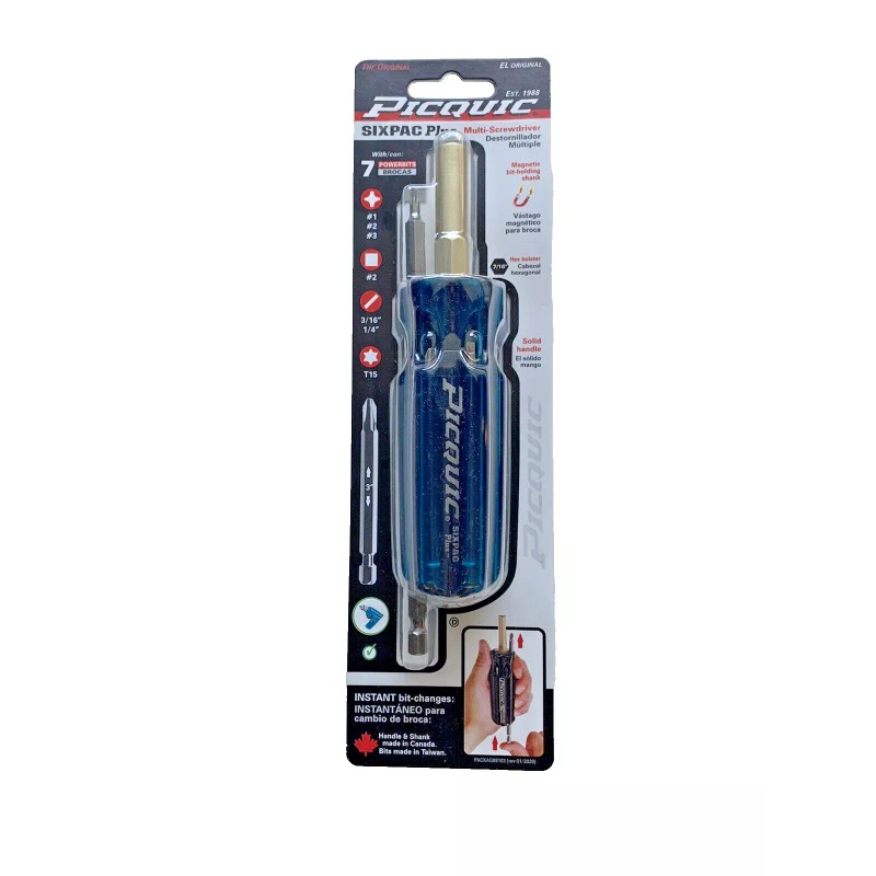PICQUIC SIXPAC Plus - One Multi Bit Screwdriver - 4