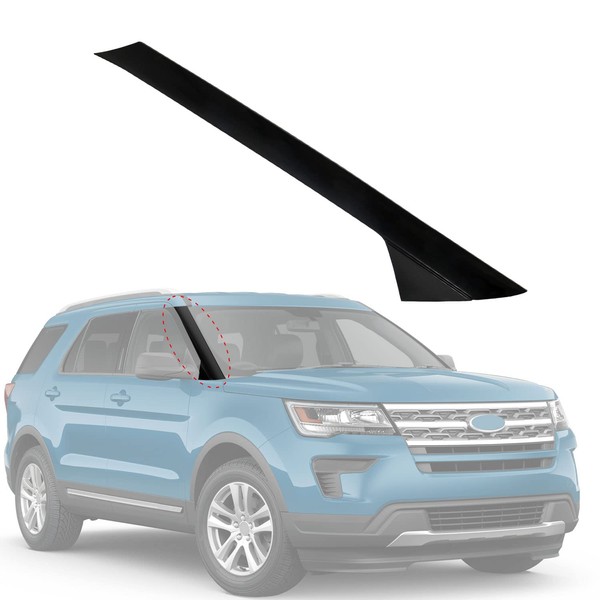 CARMOCAR A-Pillar Front Molding Windshield Outer Trim Right (passenger side) Replacement for Ford Explorer 4 Door Utility 2011-2019 Replaces BB5Z-7803145-AA BB5Z-7803137-AB 1 Pack