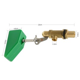 Float Valve 1/2" Brass Valve with Plastic Float Ball Valve with Adjustable Arm Automatic Filling with Float Ball Valve for Toilet Cistern Livestock Water Tank