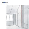 ProfileXXL PVC End Profile, End Strip, Edge Protection, 2.5 m,