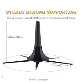 MOONBACK Trumpet Stand, Trumpet Mute Kit Portable Trumpet Stand Holder Foldable Detachable Stable Metal 5 Legs Stand And Trumpet Mute Silencer,Lightweight Aluminum Trumpet Practice Mute