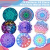 Weewooday 18 Pcs Magnetic Phone Plates Car Metal Plate Mandala