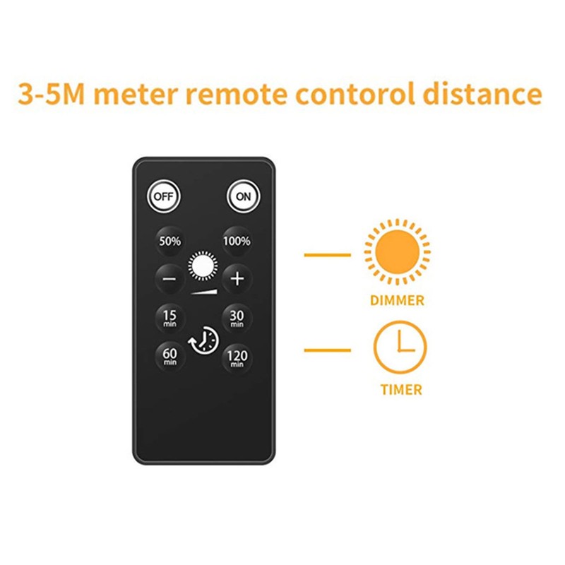 LED Cabinet Light Warm White 2 Brightness Stepless Dimming Timing