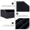 Jesustree Desk Organiser with 5 Compartments, Multifunctional Leather Office Pen