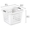 White Laundry Basket, Square, White, 19-In. 1217