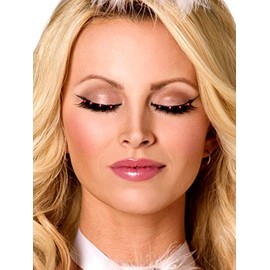 Smiffys Eyelashes, Dramatic and Crystals - Red