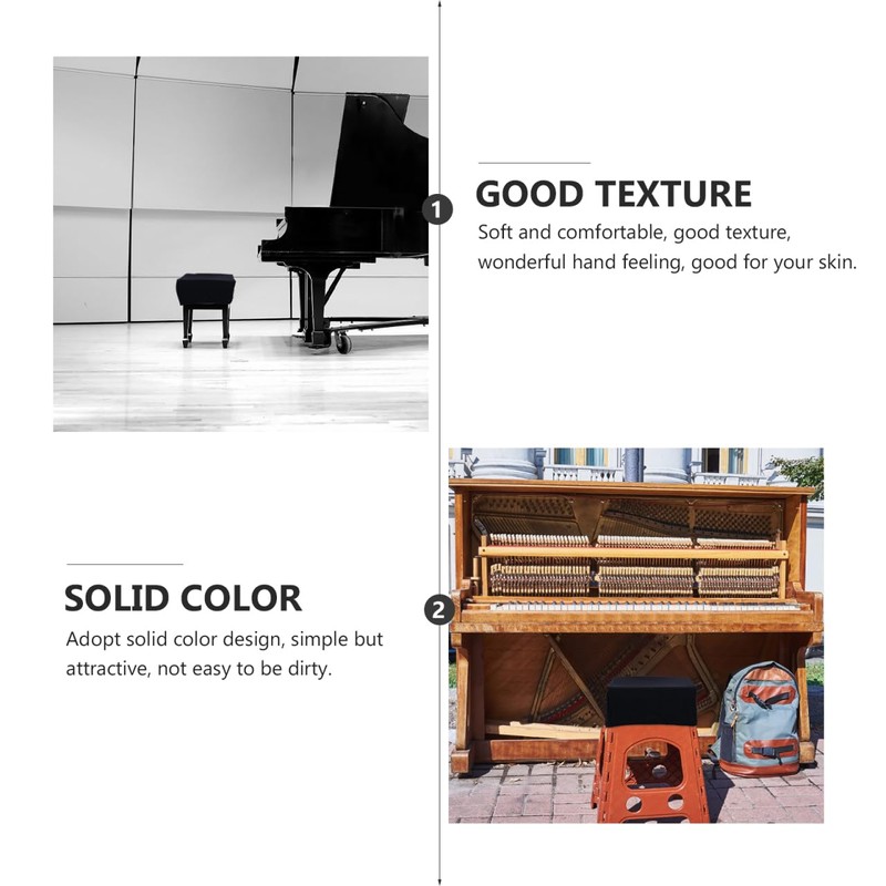 Healeved Copertura di protezione per sgabello da pianoforte copri panchina