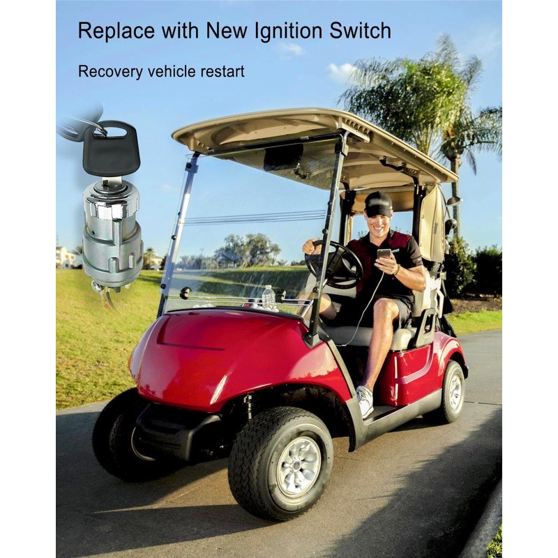 HUQUZN Ignition Starter Switch with Key Fits for Evolution Golf