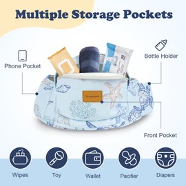 YooxArmor Baby Hip Carrier - Adjustable Waistband & Hip Seat for Newborn-Toddler (Up to 66 Lbs) with Pockets for Parents