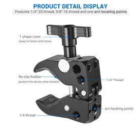 SMALLRIG Super Clamp with Jaw Opens from 10 to 55mm - 2220