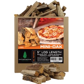 12-14 lbs Per Box Kiln Dried Mini-Oak Pizza Oven Wood 5 Inch Log Length - for Long Consistent Burns - Compatible with Gosney, Solo Stove or Any Other Brands Ovens - 12-14 lbs Per Box
