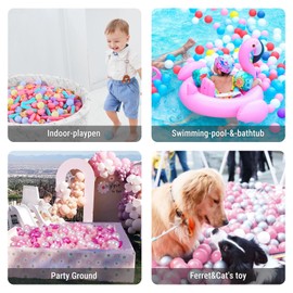 STARBOLO Ball Pit Balls for Toddlers - Macaron Gold 500 Count Ball Pit Balls Crush Proof Plastic Toy Balls for Toddlers Ball Pits, Ball Pit Play Tent, Baby Pool Water Toys,500pcs