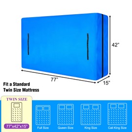 MorTime Mattress Bags for Moving and Storage, Zippered Mattress Storage Bag with 8 Strong Carrying Handles, Reusable Mattress Protector Cover Moving Supplies (Twin)