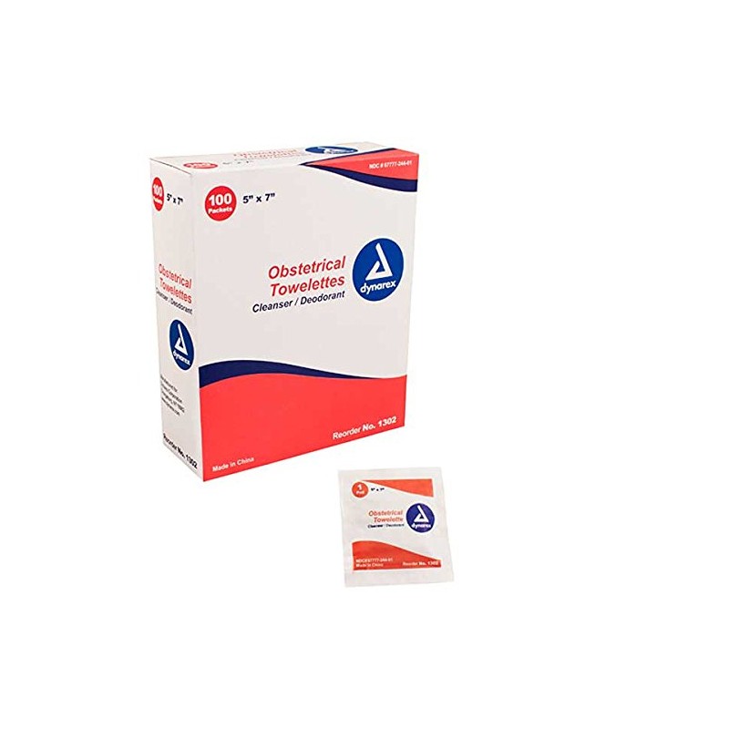 Dynarex Dx1302 Obstetrical Towelette 5 X 7,Dynarex - Box 100