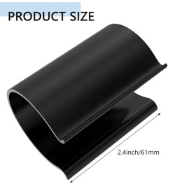 Jetec 64 Pcs Black Pool Cover Clips for Above Ground Pool Cover Clamps for 1-1/2 Inch PVC Pipe Clamps Black Securing Clip for Backyard Swimming with Railing