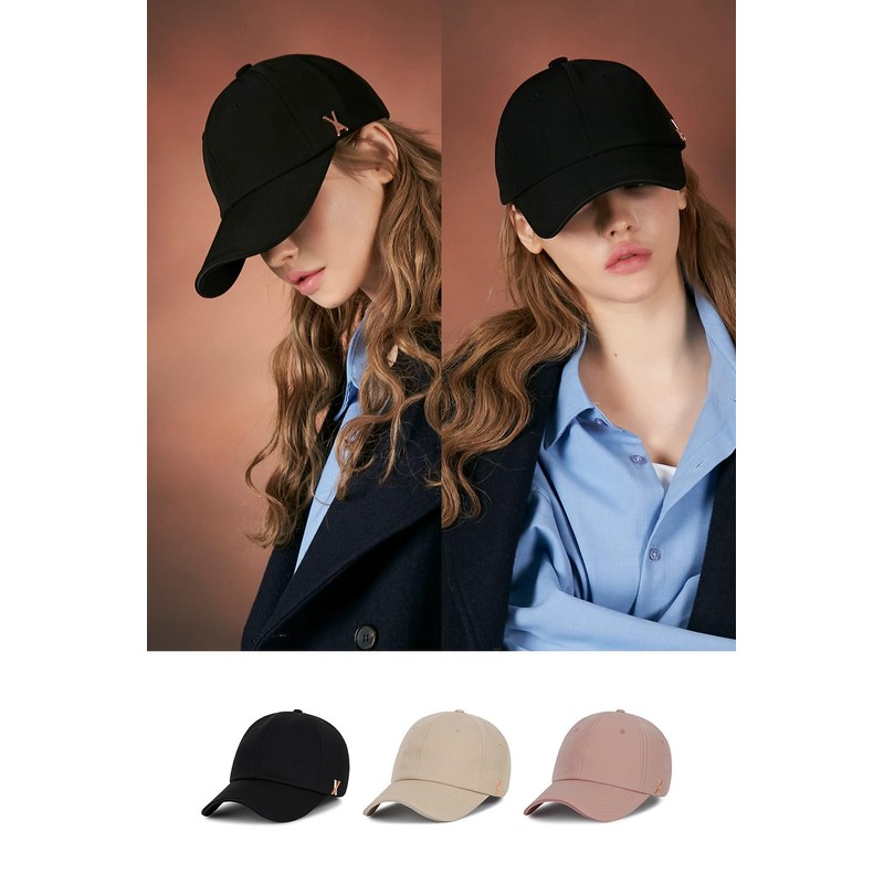 【VARZAR】Bazaar【Official Direct Store】Rose Gold Stud Over Fit Ball Cap/Rose Gold