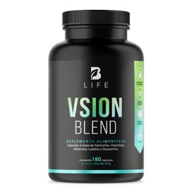 Vsion Blend de 180 Cápsulas. Ingredientes naturales: Camomila, Vitamina C, E y A, Zinc, Cobre Luteína y Zeaxantina. Vsion Blend B Life.