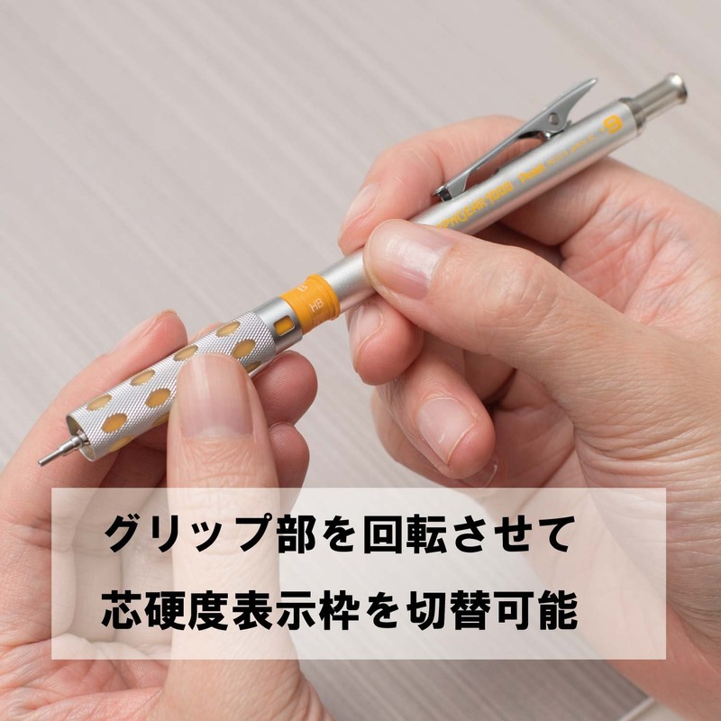 Pentel XPG1019 GraphGear Mechanical Pencil, 0.9 mm, Silver