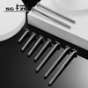 M6 x 15 mm, 10 tornillos hexagonales de cabeza plana,