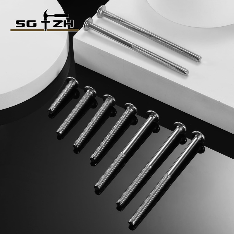 M6 x 15 mm, 10 tornillos hexagonales de cabeza plana,