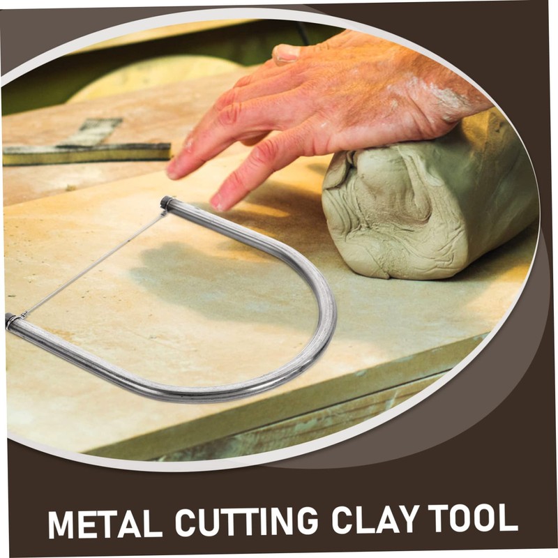 Sewroro Stainless Steel Mud Cutter Pottery Cutting Tool Clay Wire