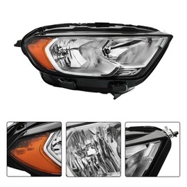 Thomletha Passenger Side Headlights Assembly Halogen Replacement for EcoSport 2018-2022 Housing Black Lamp RH 1PC FO2503374