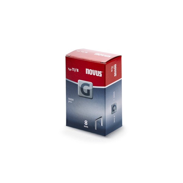 Novus Flachdrahtklammern 8 mm, für Hammertacker, Typ G 11/8, Sparverpackung