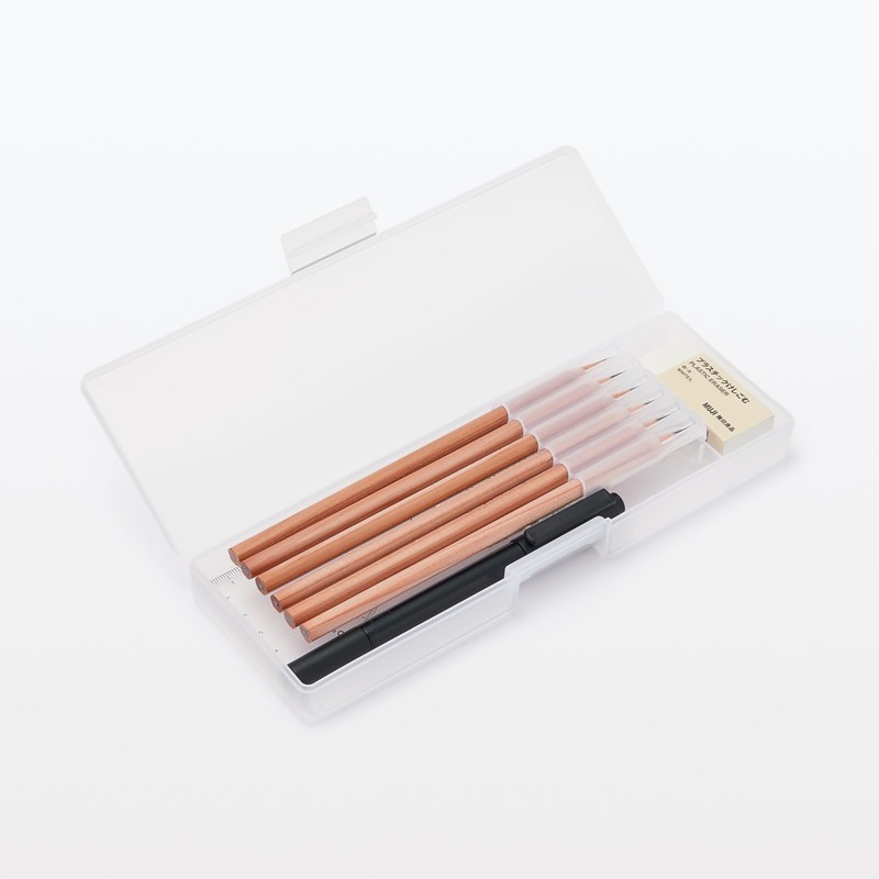 MUJI 44903148 Polypropylene Pencil Case, Approx. Width 8.9 x Depth