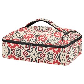 Kigai Boho Pattern Casserole Dish Carrier for Hot or Cold Food Storage,Insulated Casserole Carrying Case Perfect for Parties, Picnics and Camping; Fits 9” x 13”Baking Dishes