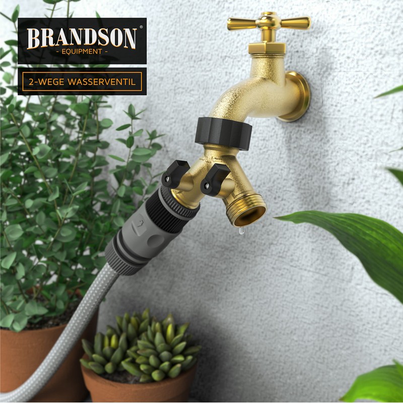 Brandson - Brass water distributor - 2-way distributor for simultaneous