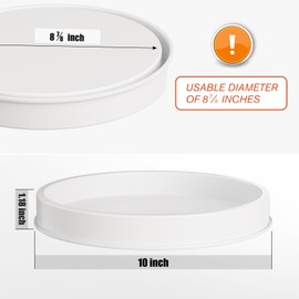 HGF Bathroom Tray for Sponge Soap, 10 Inch Metal Iron Round Decorative Tray for Kitchen Counter Sink Centerpiece Countertop Organizer, Perfume Candle Vanity Trays for Bathroom Decor, Totally White