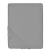 Silver Grey Double fitted sheet Non-iron, Soft, Plain 200TC polycotton