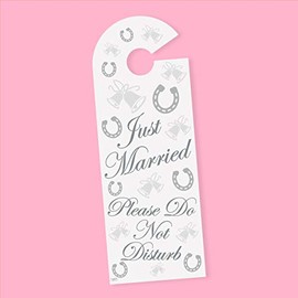 Hunts England Honeymoon Do Not Disturb Wedding Door Hanger - Mr & Mrs - Wedding Gift - Silver - Ideal Honeymoon Gift for The New Mr and Mrs - Iconic Collection