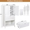 SEGAWE Bathroom Storage Unit Freestanding Cabinet with 2 Drawers and