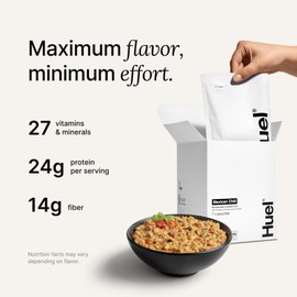 Huel Hot and Savory Meal Packs | Mexican Chili | Up to 25g Protein Plant Based Instant Meal | 27 Vitamins and Minerals | 100% Nutritionally Complete | 7 Pack