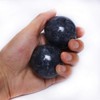 5,1 cm Baoding Bolas de mármol negro bola de piedra chino