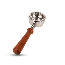 watchget Bottomless Portafilter for Gaggia Espresso Machine 58mm Bottomless Naked Portafilter Include 18g Filter Basket Rosewood