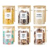 HeipokLife 6 Pack 37 oz Glass Storage Containers with Lids