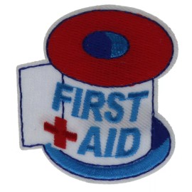 First Aid Tape Badge 2 inch Patch AVA4034 F3D3P