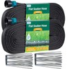 Hlinker 2025 Flat Soaker Hose 100 ft (50ft 2Packs) with