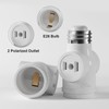 2 Outlet Light Socket to Plug Adapter, Electrical Screw in
